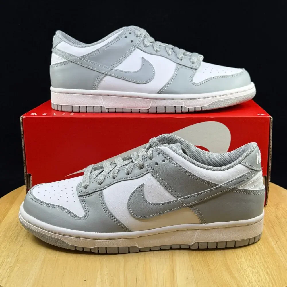 Nike Dunk Low Size 6Y/ 7.5W White Light Smoke Grey GS NBY FB9109-123